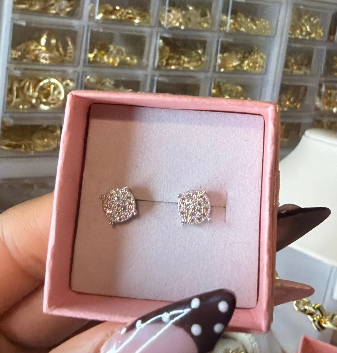 VVS S925 small round shape earrings