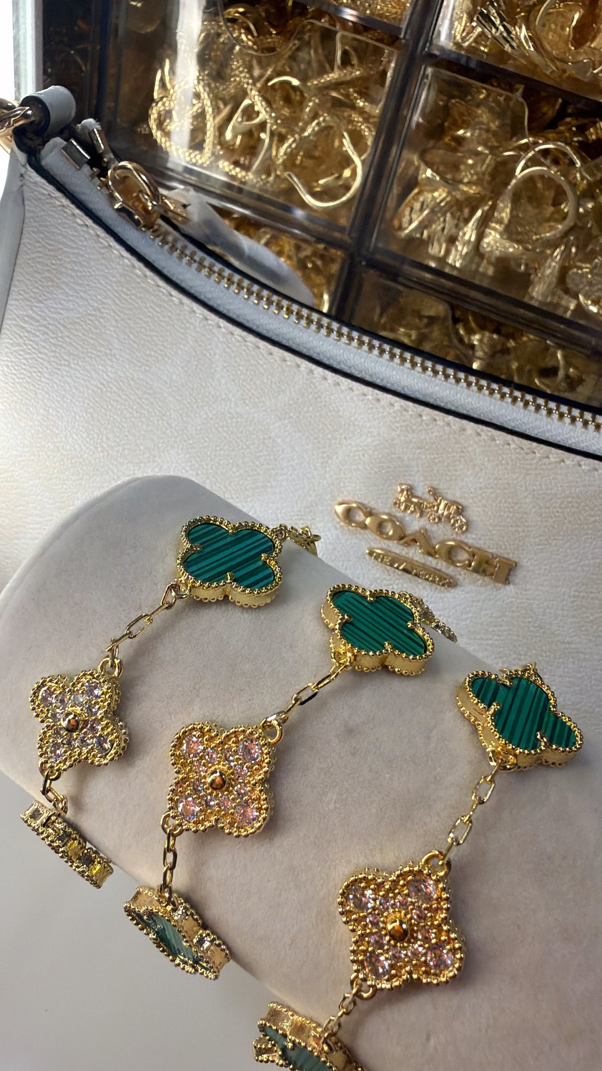 Green suerte bracelet