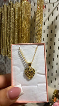 small heart nugget chain