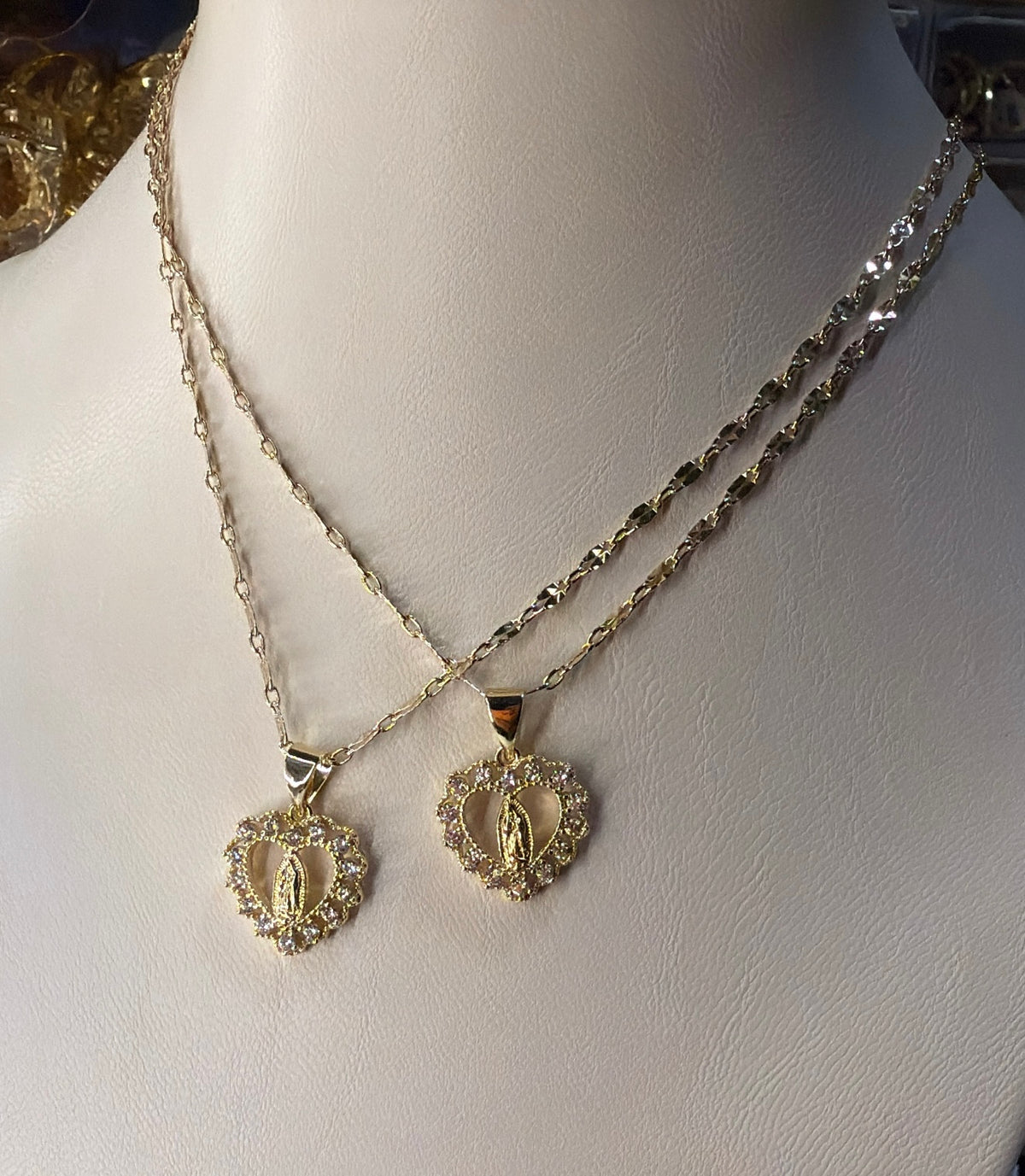 small virgen sparkly chain