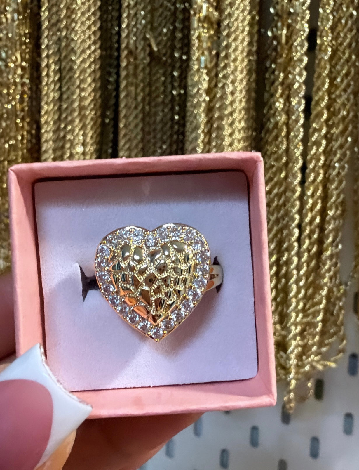 sparkly heart nugget