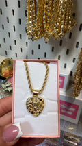 Medium heart nugget chain