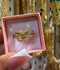 sparkly butterfly nugget ring