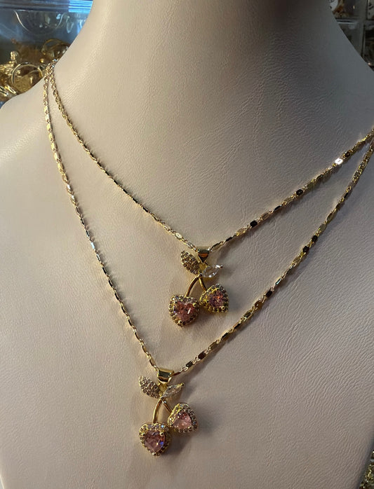 Pink cherry chain
