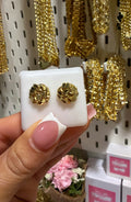 circle nugget earrings