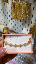 White sparkly flower bracelet
