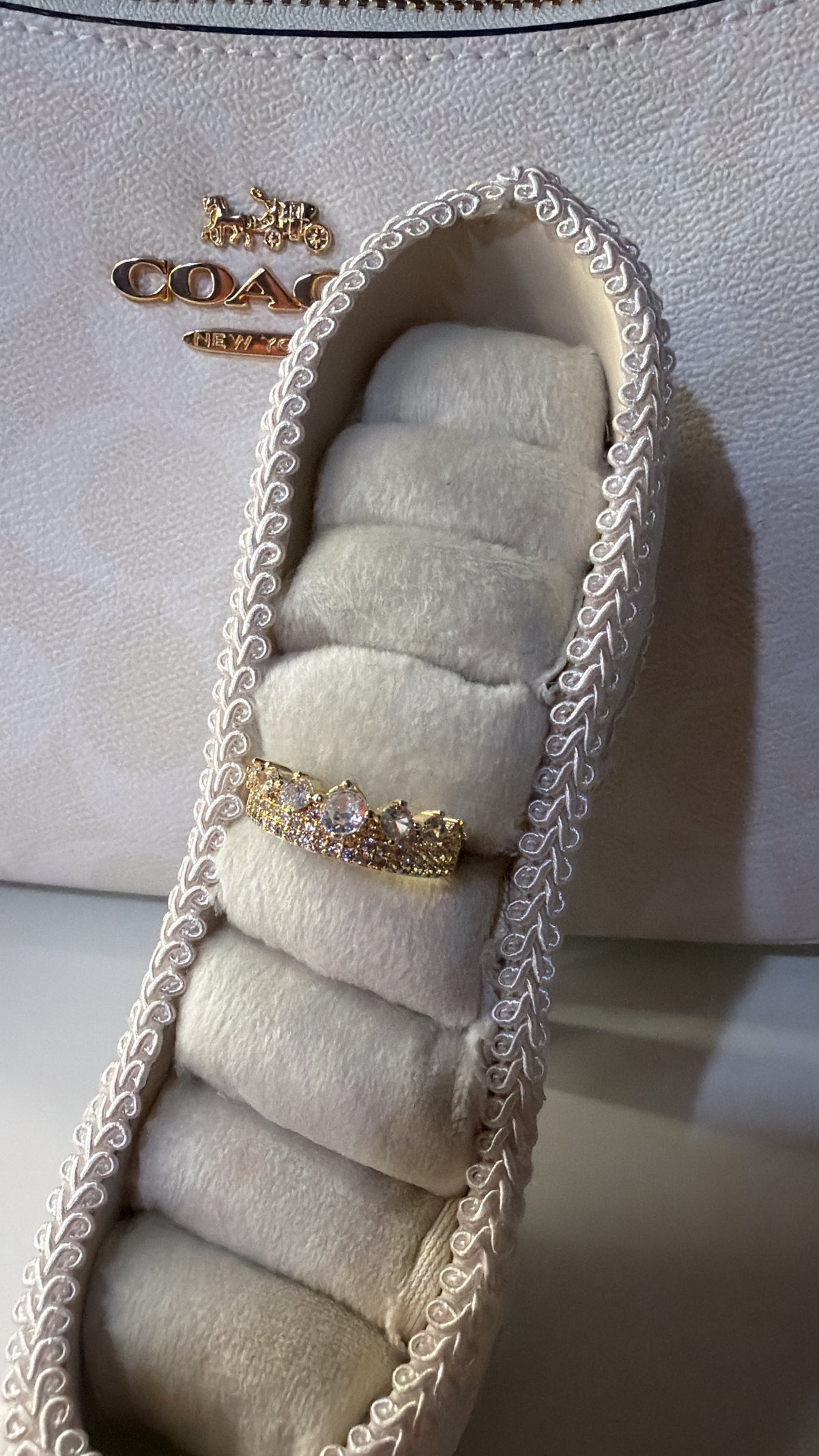 Pink tiara ring