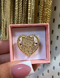 heart baddie ring