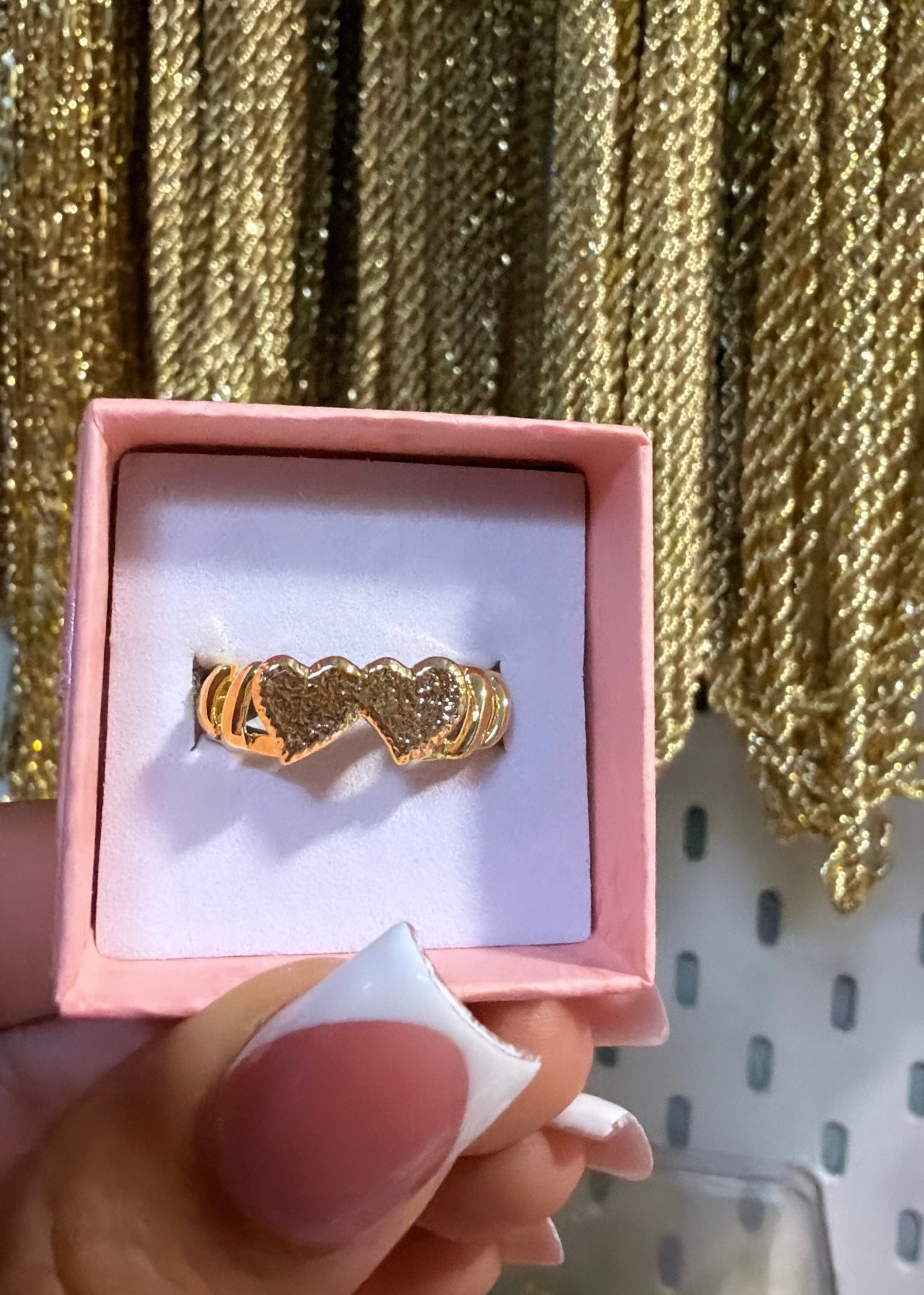 double hearts ring