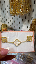 White suerte bracelet
