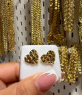 Heart nugget earrings