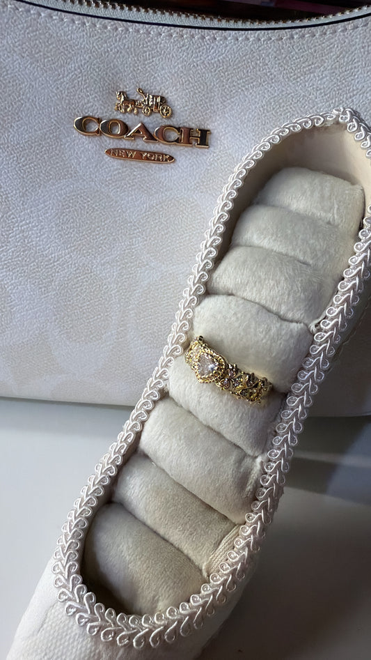 dainty heart ring