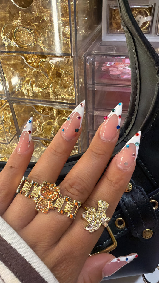 baddie double finger ring