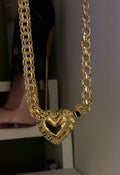 Heart chino link chain