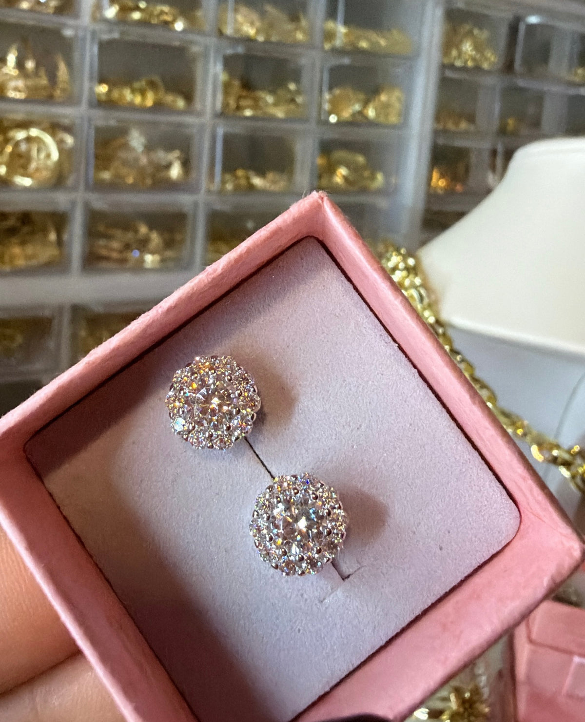S925 VVS FLOWER SHAPE EARRINGS