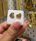 Heart nugget earrings (12’mm)