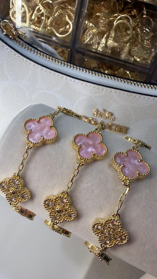 pink suerte bracelet.