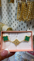 Green suerte bracelet