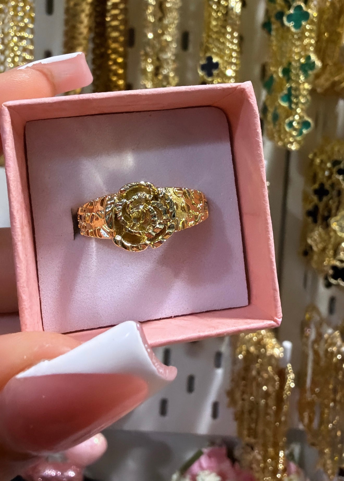 Rose nugget ring