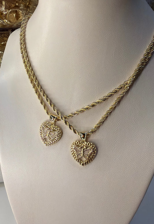 Pink butterfly sparkly chain