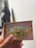 Heart chino link bracelet