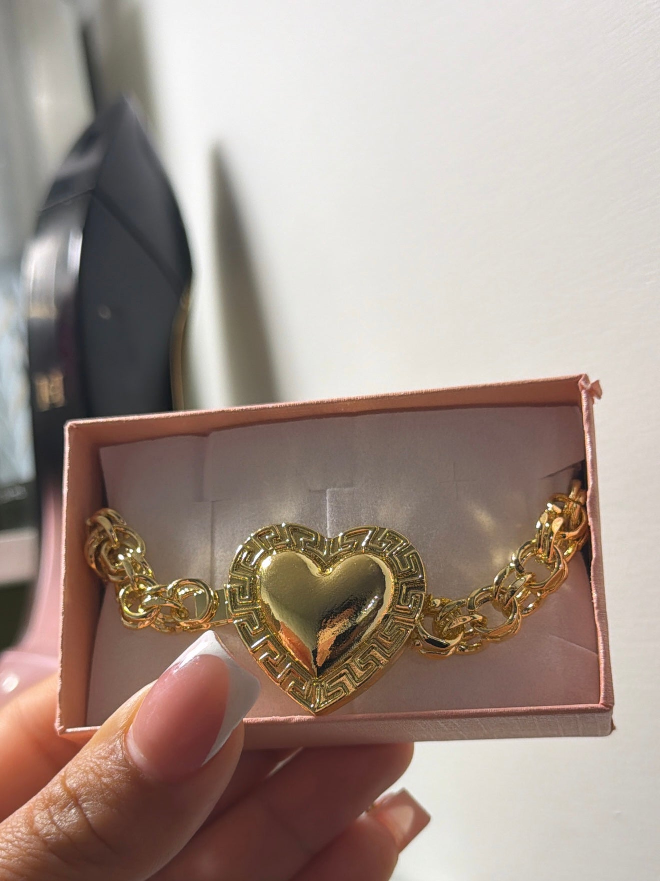 Heart chino link bracelet