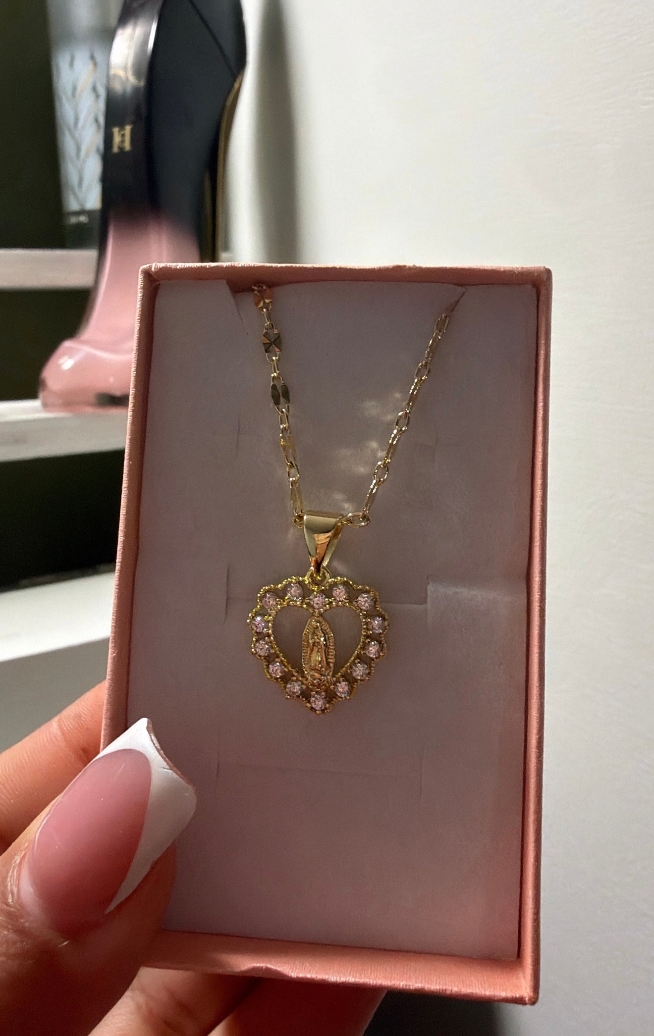 small virgen sparkly chain